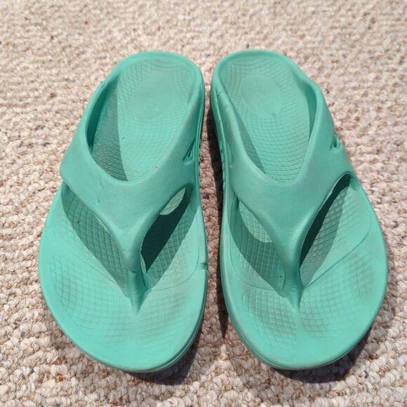 Oofos OOriginal Sandals Flip Flops Mens 3 Womens 5 Seafoam Green Recovery - Picture 2 of 7